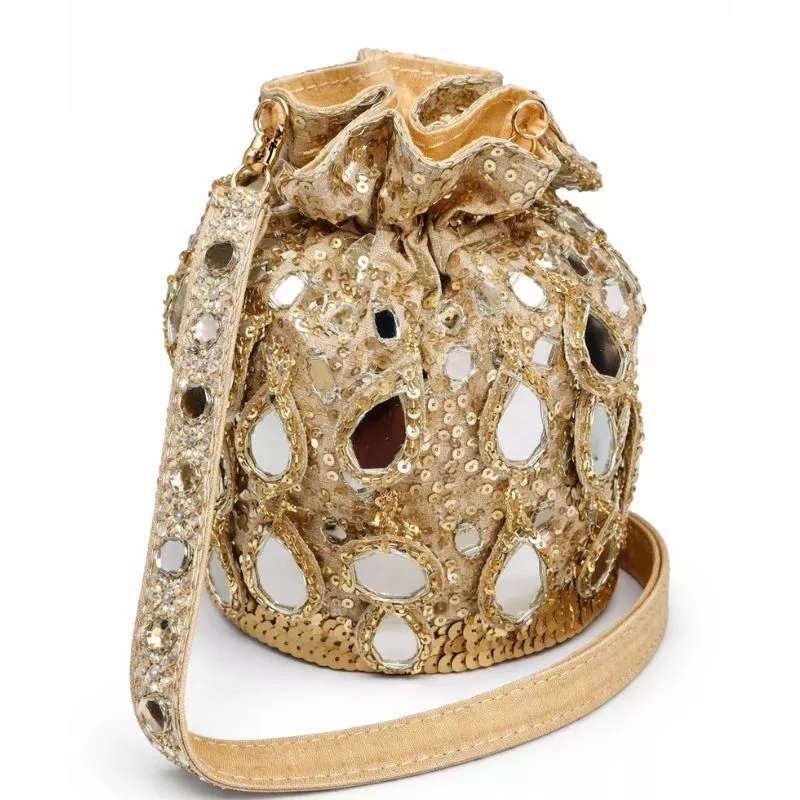 Handcrafted Sequin Cage Potli Sling Bag