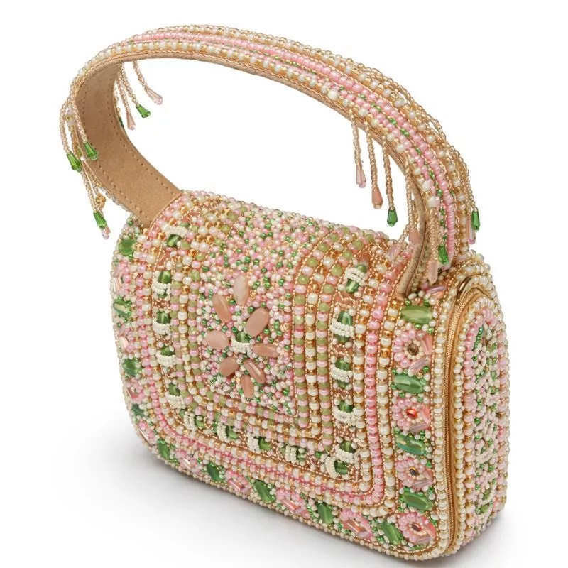 Handcrafted Beaded Fringe Handheld Clutch - Image 2