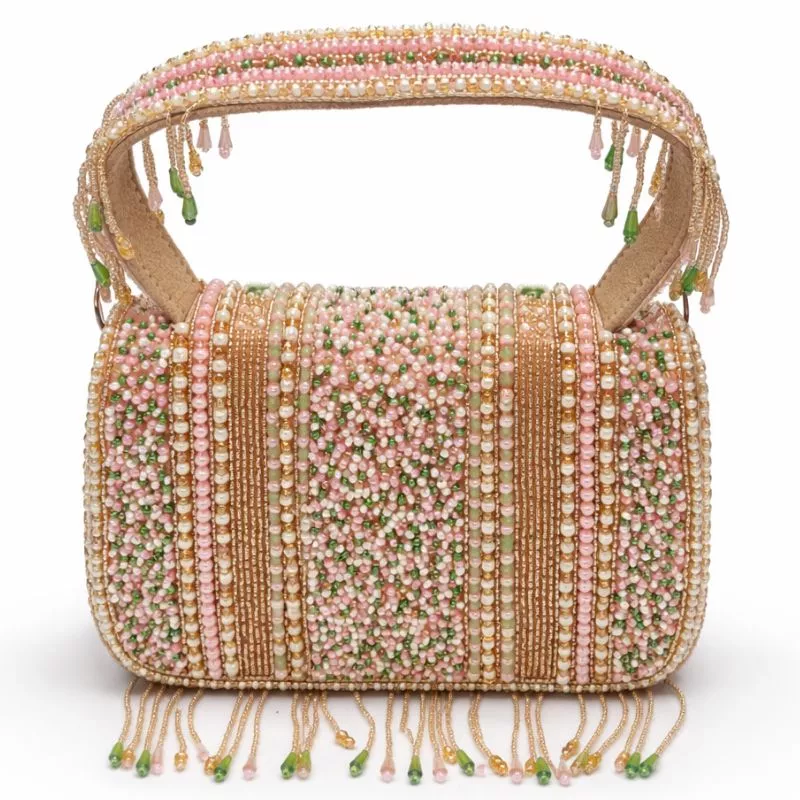 Handcrafted Beaded Fringe Handheld Clutch - Image 4