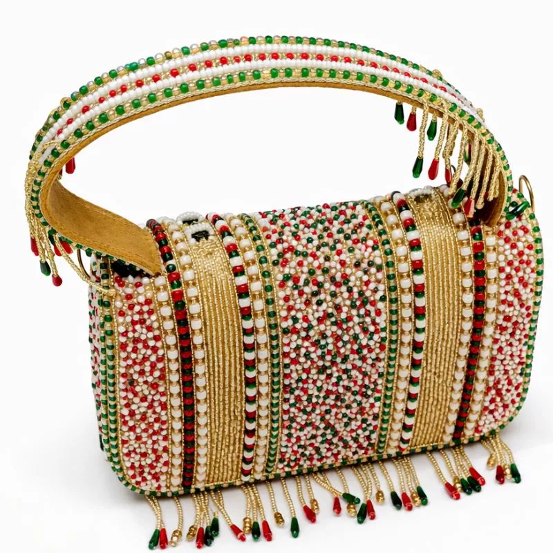 Handcrafted Beaded Handheld Clutch - Image 6