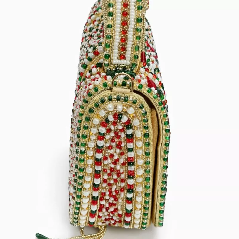 Handcrafted Beaded Handheld Clutch - Image 5