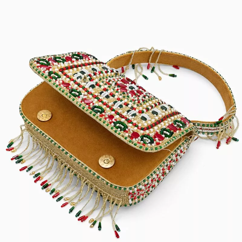 Handcrafted Beaded Handheld Clutch - Image 2